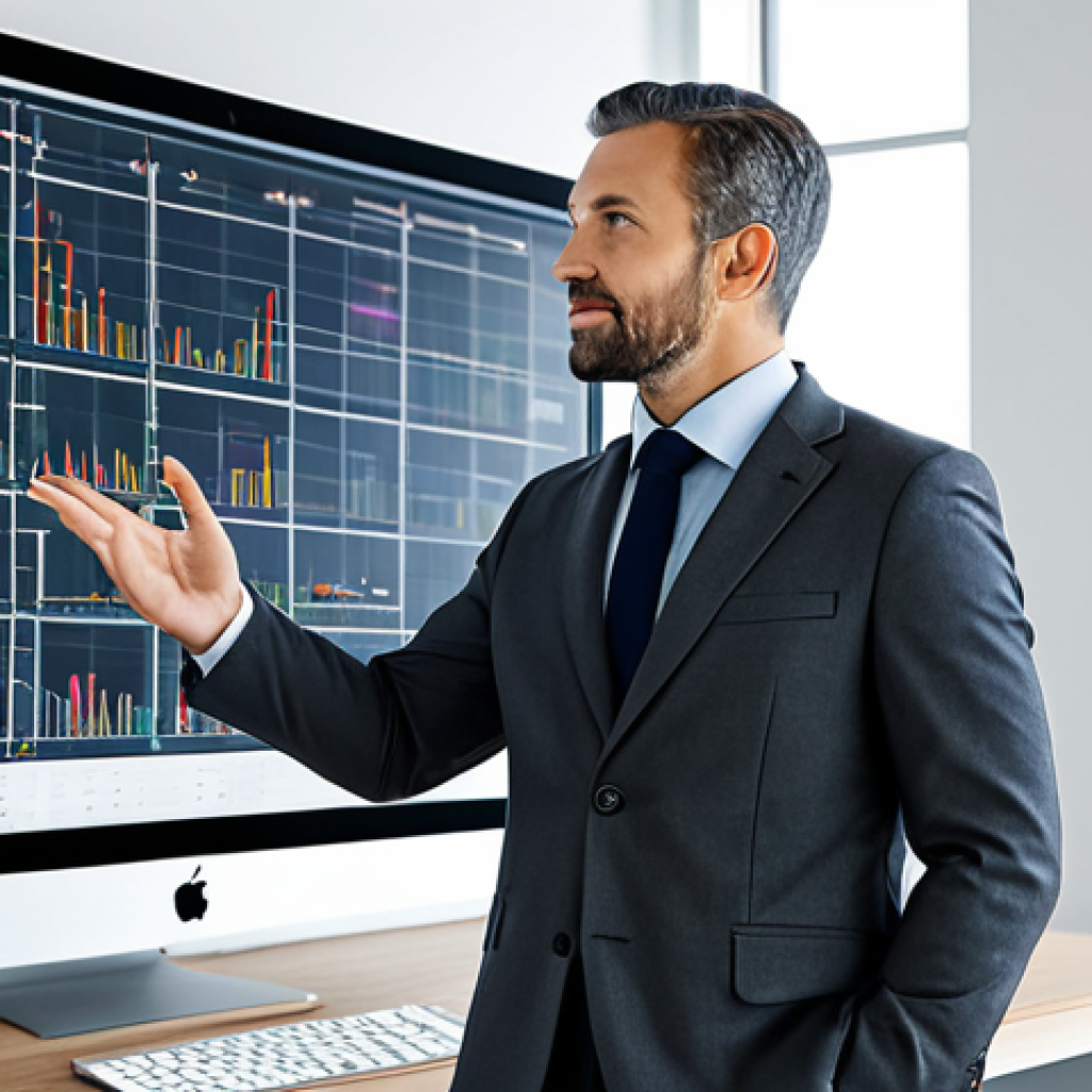 A professional male software architect, in his late 30s, fully clothed in a modest charcoal business suit, standing confidently in a bright, modern office. He is gesturing towards a large, transparent digital display that shows intricate 3D visualizations of interconnected software components and abstract design patterns, such as a "Factory Method" flow or a "Singleton" structure. The background is a clean, minimalist workspace with soft natural light, highlighting a sense of clarity and advanced technology. Perfect anatomy, correct proportions, natural pose, well-formed hands, proper finger count, natural body proportions, professional photography, high resolution, elegant composition, safe for work, appropriate content, family-friendly.
