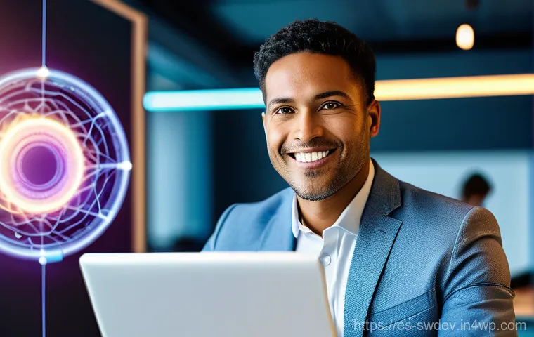 소프트웨어 설계 패턴과 비즈니스 모델 - **Prompt:** A vibrant and inspiring image of a diverse digital entrepreneur (adult, professionally a...