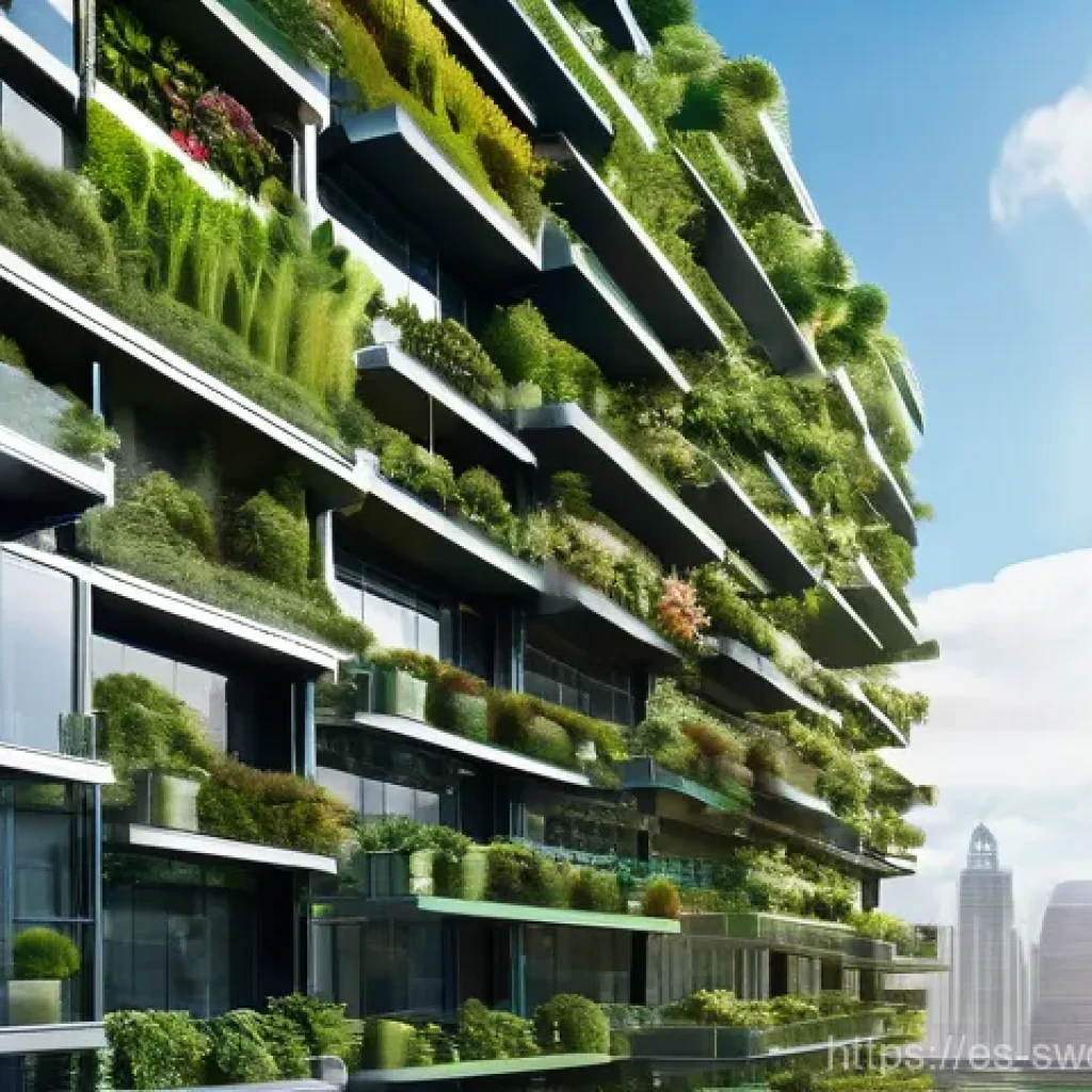 소프트웨어 설계 패턴을 통한 지속 가능한 개발 - **Prompt:** A serene, futuristic cityscape built upon "green foundations" of sustainable software ar...
